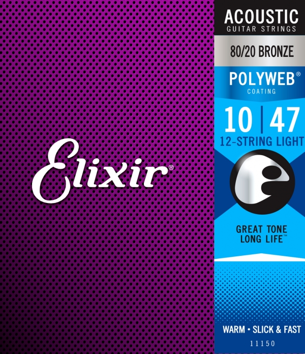 Elixir Polyweb 80/20   12 String Light 10-47