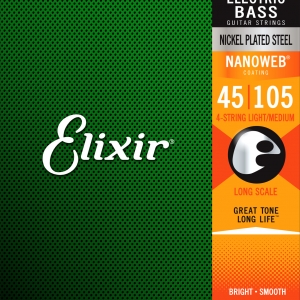 Elixir Nanoweb Bass  Medium 45-105