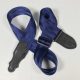 Franklin 2" Blue Aviator Seat Belt Strap with Pebbled Glove Leather End Tab