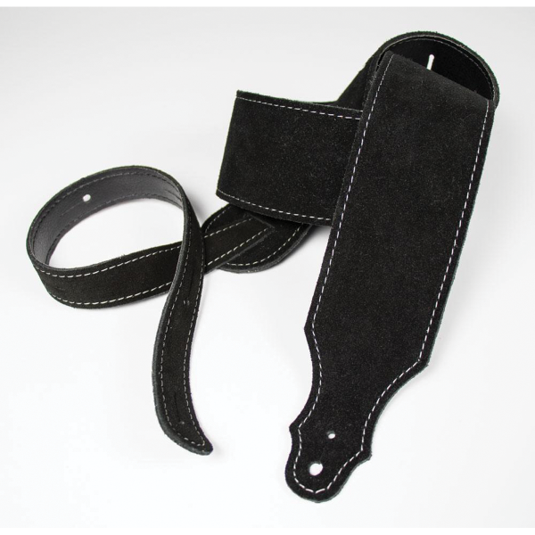 Franklin 2.5" Black Purist Suede Strap with Buck Backing