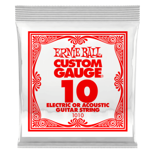 .010 Plain Steel Electric or Acoustic Guitar String