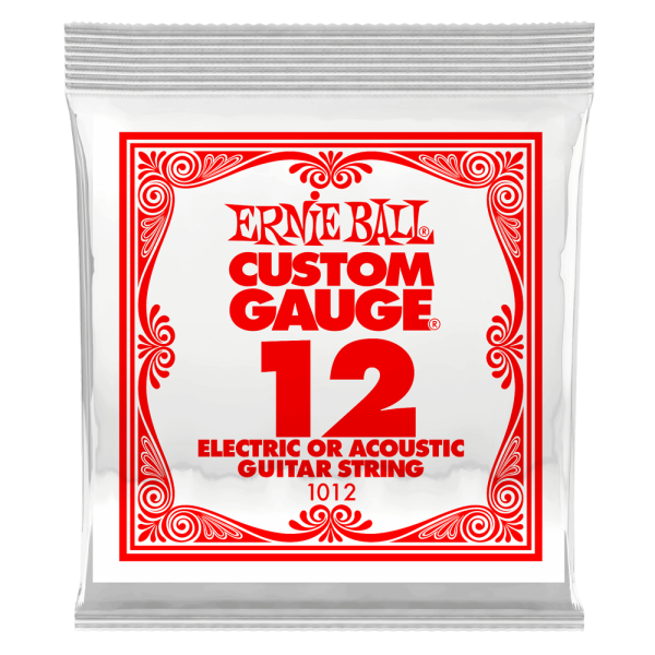.012 Plain Steel Electric or Acoustic Guitar String