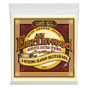 Earthwood 5-String Banjo Bluegrass Loop End 80/20 Bronze Acoustic Guitar Strings - 9-20 Gauge