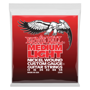 Medium Light Nickel Wound w/ wound G Electric Guitar Strings - 12-54 Gauge