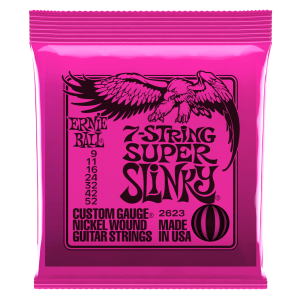Super Slinky 7-String Nickel Wound Electric Guitar Strings - 9-52 Gauge