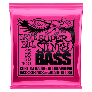 Super Slinky Nickel Wound Electric Bass Strings - 45-100 Gauge