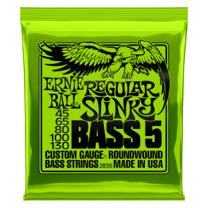 Regular Slinky 5-String Nickel Wound Electric Bass Strings - 45-130 Gauge