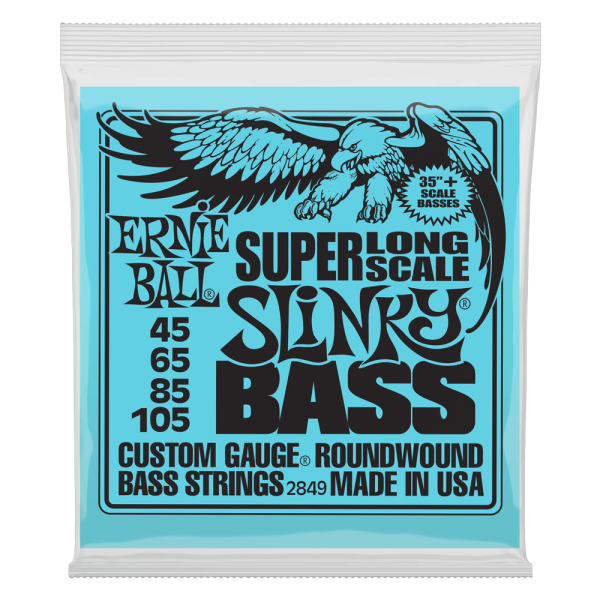 Super Long Scale Slinky Electric Bass Strings - 45-105 Gauge