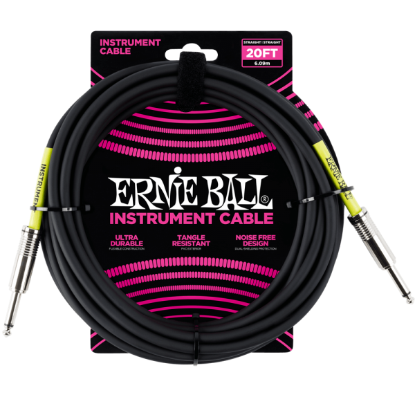 20' Straight / Straight Instrument Cable - Black