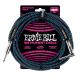 25' Braided Straight / Angle Instrument Cable - Black / Blue