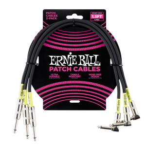 1.5' Straight / Angle Patch Cable 3-Pack - Black