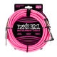 10' Braided Straight / Angle Instrument Cable - Neon Pink