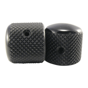Tele-style Knobs Black Aluminum Set of 2