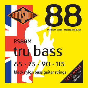 Rotosound Tru Bass 88 Black Nylon Medium Scale 65-115