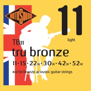 Rotosound Tru Bronze 80/20 String Set 11-52