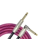 Kirlin 10ft Premium Plus Wave Pink Guitar Cable RA to Straight