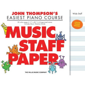 EASIEST PIANO COURSE - MUSIC STAFF PAPER