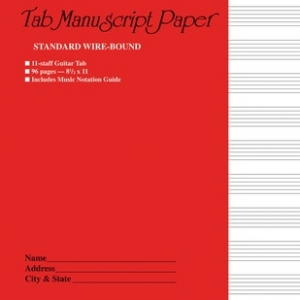GUITAR TAB MANUSCRIPT PAPER WIRE-BOUND