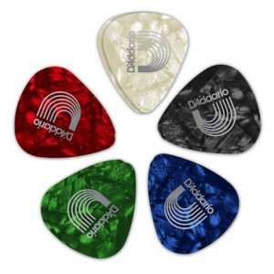 D'Addario Assorted Pearl Celluloid Guitar Picks, 10 pack, 0.50mm