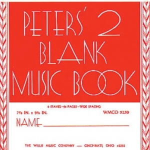PETERS 2 BLANK MUSIC BOOK (RED)