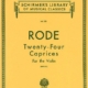 RODE - 24 CAPRICES FOR VIOLIN