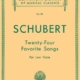 SCHUBERT - 24 FAVORITE SONGS LOW VOICE