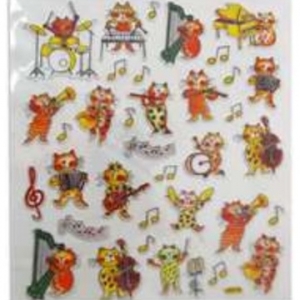 MUSICAL CAT STICKERS