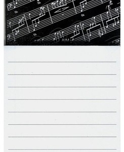 MAGNETIC NOTE PAD SHEET MUSIC