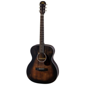 Aria Delta Players Series OM Acoustic Guitar Muddy Brown Finish