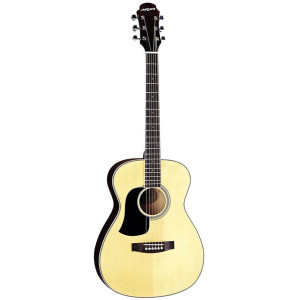 Aria AF-15 Left Handed Folk Body Acoustic Guitar Natural