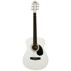 Aria AF-15 Folk Body Acoustic Guitar White Pearl