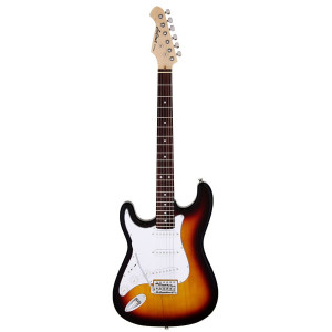 Aria STG-003 Series Left Handed Electric Guitar 3-Tone Sunburst