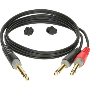 Insert Cable 2m RTS Jack to 2 x XLRs (1 Fem XLR & 1 Male XLR)