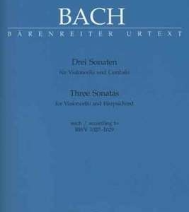 BACH - 3 SONATAS BWV 1027-1029 CELLO/PIANO