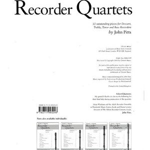 RECORDER FROM THE BEGINNING RECORDER QUARTETS PTS