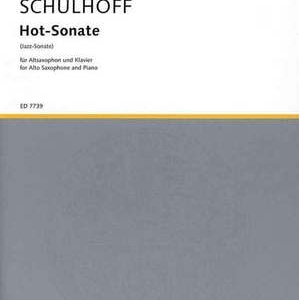 SCHULHOFF - HOT SONATA ALTO SAX/PIANO
