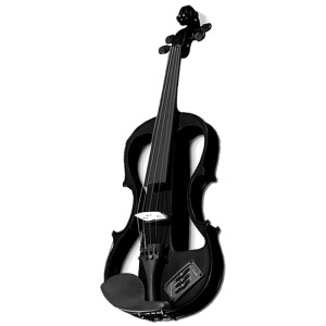 Carlo Giordano EV202 Series 4/4 Size Electric Violin Black