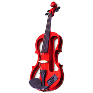 Carlo Giordano EV202 Series 4/4 Size Electric Violin Red