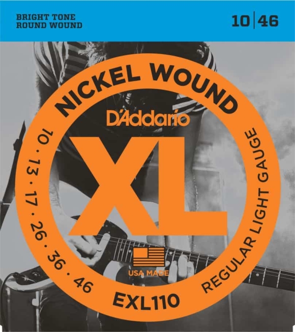 D'Addario EXL110 Nickel Wound Electric Guitar Strings, 10-46