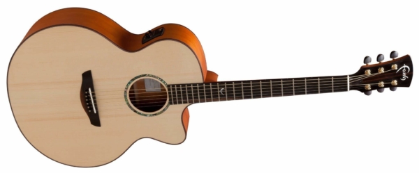 Faith Natural Jupiter Ac/El Guitar with cutaway inc case