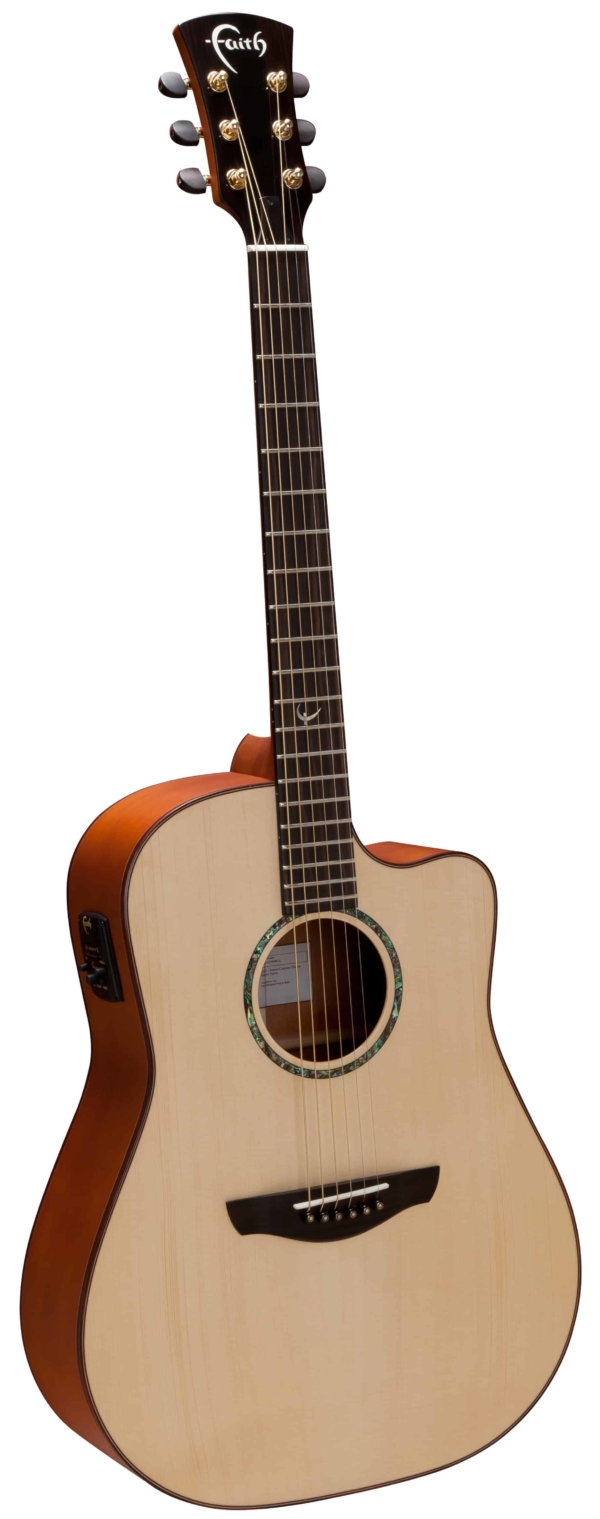 Faith Natural Saturn Ac/El Guitar with cutaway inc case