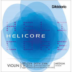 D'Addario Helicore Violin Single 'G' 3/4 Size