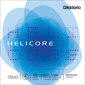 D'Addario Helicore Cello Single 'A' 1/4 Size