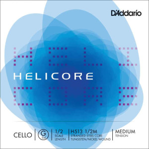 D'Addario Helicore Cello Single 'G' 1/2 Size