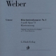 WEBER - CONCERTO NO 1 OP 73 F MIN CLARINET/PIANO URTEXT