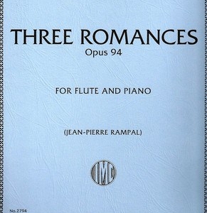 SCHUMANN - 3 ROMANCES OP 94 FLUTE/PIANO ARR RAMPAL