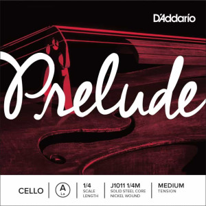 D'Addario Prelude Cello Single 'A' 1/4 Size