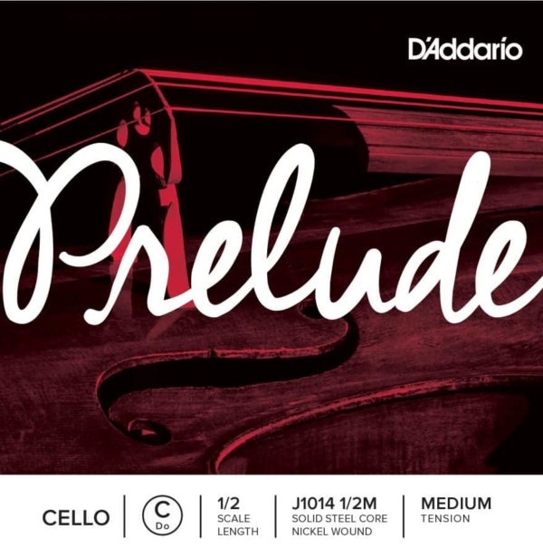 D'Addario Prelude Cello Single 'C' 1/2 Size