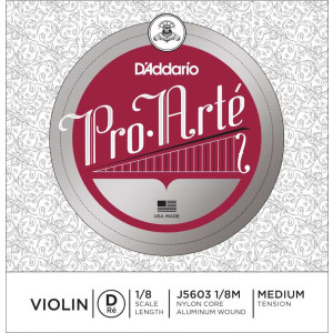 D'Addario Pro-Arte Violin Single 'D' 1/8 Size