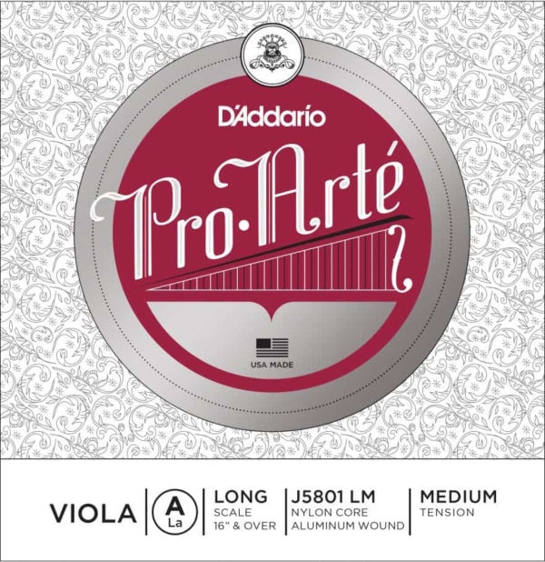 D'Addario Pro-Arte Viola Single 'A' 16-16.5 Inch Size